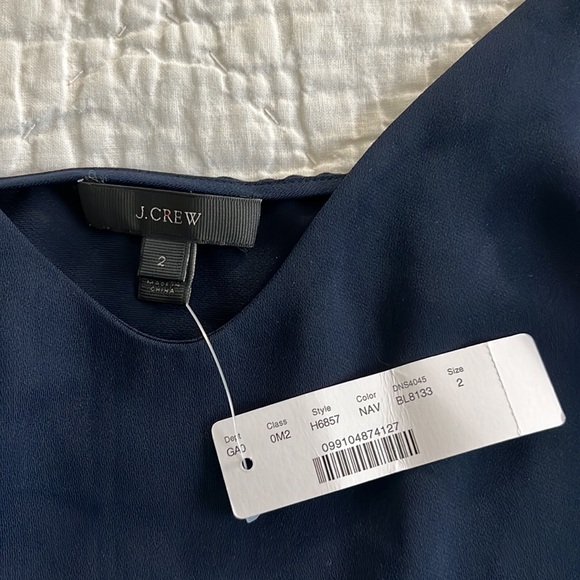 NWT J. Crew Silky Easy Layer Camisole in Navy - Picture 4 of 4